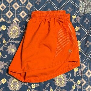 Oiselle: Orange Athletic short with Reflective Detail-liner
